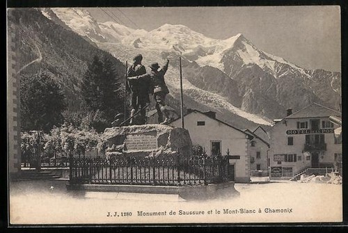 Cpa chamonix monument de - cpa,