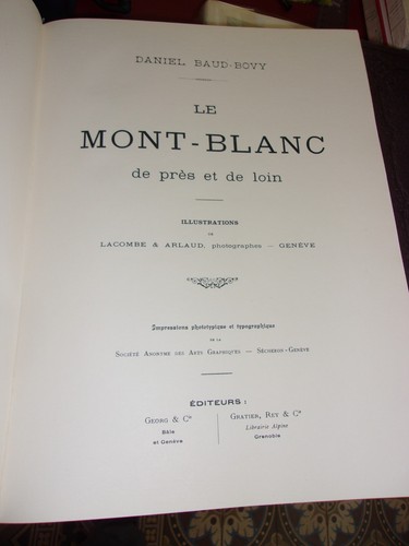 Daniel baud bovy mont - le, mont-blanc