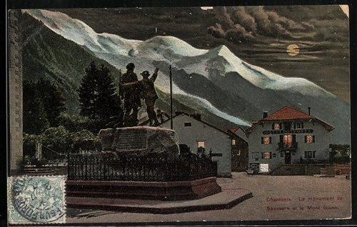 Cpa chamonix monument - cpa, de