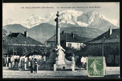 Cpa sallanches monumento - cpa,