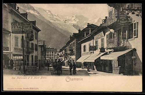 Cpa chamonix rue - cpa, et