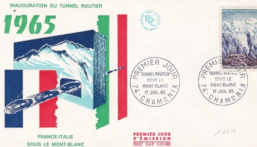 France 1965 fdc tunnel routier - fdc,